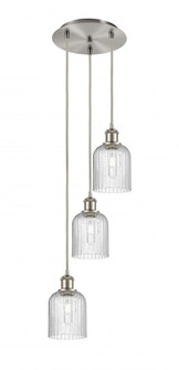 Bridal Veil - 3 Light - 12 inch - Brushed Satin Nickel - Cord Hung - Multi Pendant (3442|113B-3P-SN-G559-5SDY)