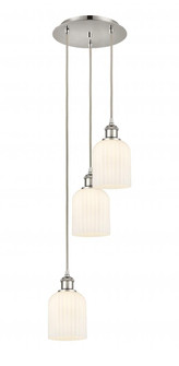 Bridal Veil - 3 Light - 12 inch - Polished Nickel - Cord Hung - Multi Pendant (3442|113B-3P-PN-G559-5GWH)