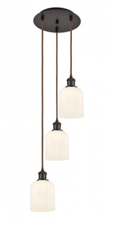 Bridal Veil - 3 Light - 12 inch - Oil Rubbed Bronze - Cord Hung - Multi Pendant (3442|113B-3P-OB-G559-5GWH)