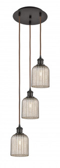 Bridal Veil - 3 Light - 12 inch - Oil Rubbed Bronze - Cord Hung - Multi Pendant (3442|113B-3P-OB-G559-5ME)