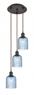Bridal Veil - 3 Light - 12 inch - Oil Rubbed Bronze - Cord Hung - Multi Pendant (3442|113B-3P-OB-G559-5BL)