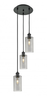 Crown Point - 3 Light - 13 inch - Matte Black - Multi Pendant (3442|113B-3P-BK-G434-7SM)