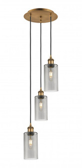 Crown Point - 3 Light - 13 inch - Brushed Brass - Multi Pendant (3442|113B-3P-BB-G434-7SM)