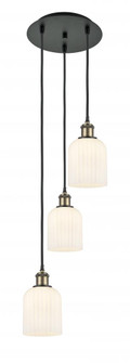 Bridal Veil - 3 Light - 12 inch - Black Antique Brass - Cord Hung - Multi Pendant (3442|113B-3P-BAB-G559-5GWH)