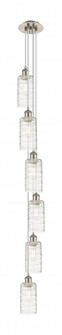 Crown Point - 6 Light - 7 inch - Brushed Satin Nickel - Multi Pendant (3442|106B-6P-SN-G434-7DE)