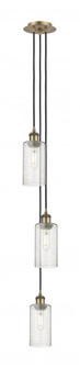 Crown Point - 3 Light - 7 inch - Brushed Brass - Multi Pendant (3442|103B-3P-BB-G434-7SDY)