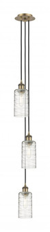 Crown Point - 3 Light - 7 inch - Brushed Brass - Multi Pendant (3442|103B-3P-BB-G434-7DE)