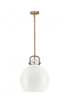 Newton Sphere - 1 Light - 14 inch - Brushed Brass - Pendant (3442|410-1SL-BB-M410-14W)