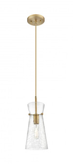 Nicole - 1 Light - 8 inch - Brushed Brass - Cord hung - Pendant (3442|385-1P-BB-G385-6CL)