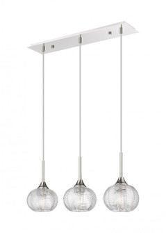 Berkshire - 3 Light - 28 inch - Polished Nickel - Cord Hung - Island Light (3442|323-3I-PN-G323-7CL)