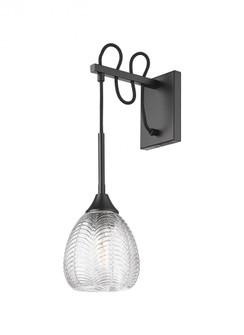 Berkshire - 1 Light - 6 inch - Matte Black - Sconce (3442|323-1W-BK-G323-6CL)