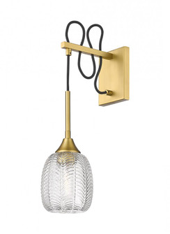 Berkshire - 1 Light - 6 inch - Brushed Brass - Sconce (3442|323-1W-BB-G323-5CL)