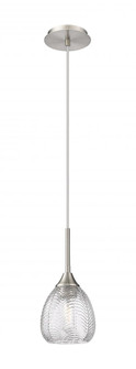 Berkshire - 1 Light - 6 inch - Brushed Satin Nickel - Cord Hung - Pendant (3442|323-1P-SN-G323-6CL)