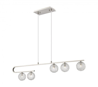 Barrington - 5 Light - 45 inch - Brushed Satin Nickel - Cord hung - Island Light (3442|320-5I-SN-G320-5CL-SN)