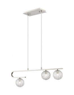 Barrington - 3 Light - 32 inch - Brushed Satin Nickel - Cord hung - Island Light (3442|320-3I-SN-G320-5CL-SN)