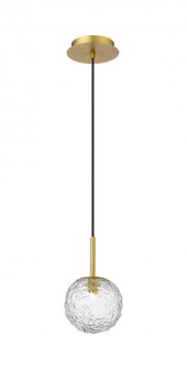 Barrington - 1 Light - 6 inch - Brushed Brass - Cord hung - Mini Pendant (3442|320-1P-BB-G320-6CL-BB)