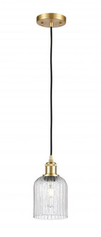 Bridal Veil - 1 Light - 5 inch - Satin Gold - Cord hung - Mini Pendant (3442|516-1P-SG-G559-5SDY)