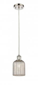 Bridal Veil - 1 Light - 5 inch - Polished Nickel - Cord hung - Mini Pendant (3442|516-1P-PN-G559-5ME)