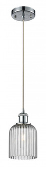 Bridal Veil - 1 Light - 5 inch - Polished Chrome - Cord hung - Mini Pendant (3442|516-1P-PC-G559-5SM)