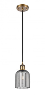 Bridal Veil - 1 Light - 5 inch - Brushed Brass - Cord hung - Mini Pendant (3442|516-1P-BB-G559-5SM)