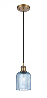 Bridal Veil - 1 Light - 5 inch - Brushed Brass - Cord hung - Mini Pendant (3442|516-1P-BB-G559-5BL)