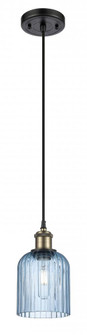 Bridal Veil - 1 Light - 5 inch - Black Antique Brass - Cord hung - Mini Pendant (3442|516-1P-BAB-G559-5BL)