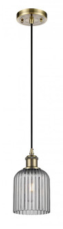 Bridal Veil - 1 Light - 5 inch - Antique Brass - Cord hung - Mini Pendant (3442|516-1P-AB-G559-5SM)