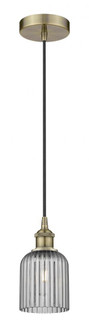 Bridal Veil - 1 Light - 5 inch - Antique Brass - Cord hung - Mini Pendant (3442|616-1P-AB-G559-5SM)