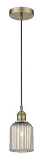 Bridal Veil - 1 Light - 5 inch - Antique Brass - Cord hung - Mini Pendant (3442|616-1P-AB-G559-5ME)