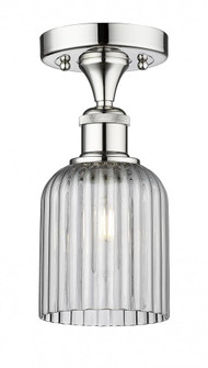 Bridal Veil - 1 Light - 5 inch - Polished Chrome - Semi-Flush Mount (3442|616-1F-PC-G559-5SM)