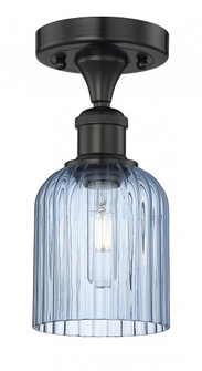 Bridal Veil - 1 Light - 5 inch - Matte Black - Semi-Flush Mount (3442|616-1F-BK-G559-5BL)