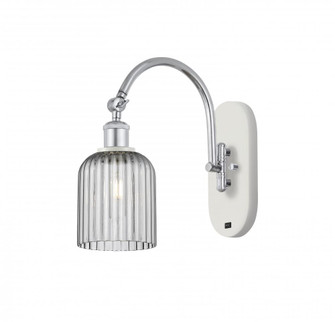Bridal Veil - 1 Light - 5 inch - White Polished Chrome - Adjustable Swing Arm (3442|518-1W-WPC-G559-5SM)