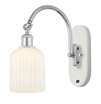 Bridal Veil - 1 Light - 5 inch - White Polished Chrome - Adjustable Swing Arm (3442|518-1W-WPC-G559-5GWH)