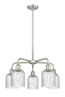 Bridal Veil - 5 Light - 23 inch - Satin Nickel - Chandelier (3442|516-5CR-SN-G559-5SDY)