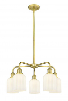 Bridal Veil - 5 Light - 23 inch - Satin Gold - Chandelier (3442|516-5CR-SG-G559-5GWH)