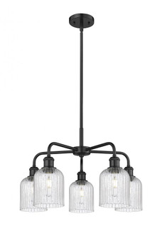 Bridal Veil - 5 Light - 23 inch - Matte Black - Chandelier (3442|516-5CR-BK-G559-5SDY)