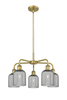 Bridal Veil - 5 Light - 23 inch - Brushed Brass - Chandelier (3442|516-5CR-BB-G559-5SM)