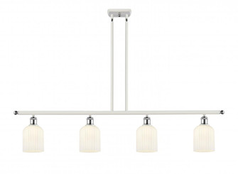 Bridal Veil - 4 Light - 48 inch - White Polished Chrome - Stem hung - Island Light (3442|516-4I-WPC-G559-5GWH)