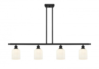 Bridal Veil - 4 Light - 48 inch - Matte Black - Stem hung - Island Light (3442|516-4I-BK-G559-5GWH)