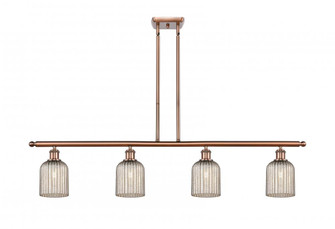 Bridal Veil - 4 Light - 48 inch - Antique Copper - Stem hung - Island Light (3442|516-4I-AC-G559-5ME)