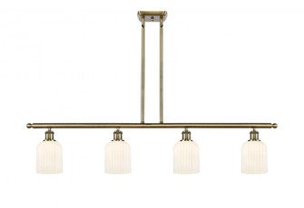 Bridal Veil - 4 Light - 48 inch - Antique Brass - Stem hung - Island Light (3442|516-4I-AB-G559-5GWH)