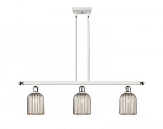 Bridal Veil - 3 Light - 36 inch - White Polished Chrome - Stem hung - Island Light (3442|516-3I-WPC-G559-5ME)