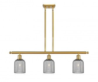 Bridal Veil - 3 Light - 36 inch - Satin Gold - Stem hung - Island Light (3442|516-3I-SG-G559-5SM)