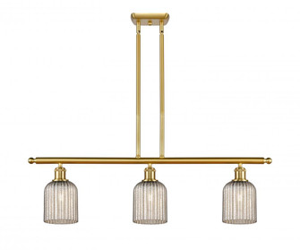 Bridal Veil - 3 Light - 36 inch - Satin Gold - Stem hung - Island Light (3442|516-3I-SG-G559-5ME)