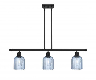 Bridal Veil - 3 Light - 36 inch - Matte Black - Stem hung - Island Light (3442|516-3I-BK-G559-5BL)