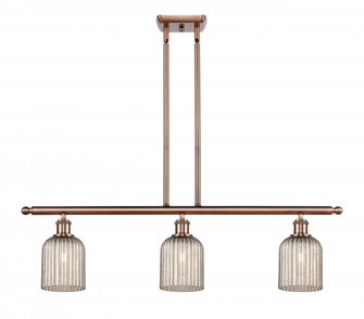 Bridal Veil - 3 Light - 36 inch - Antique Copper - Stem hung - Island Light (3442|516-3I-AC-G559-5ME)