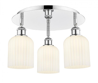 Bridal Veil - 3 Light - 17 inch - Polished Chrome - Semi-Flush Mount (3442|516-3C-PC-G559-5GWH)