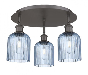 Bridal Veil - 3 Light - 17 inch - Oil Rubbed Bronze - Semi-Flush Mount (3442|516-3C-OB-G559-5BL)