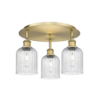 Bridal Veil - 3 Light - 17 inch - Brushed Brass - Semi-Flush Mount (3442|516-3C-BB-G559-5SDY)