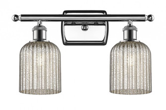 Bridal Veil - 2 Light - 15 inch - Polished Chrome - Bath Vanity Light (3442|516-2W-PC-G559-5ME)